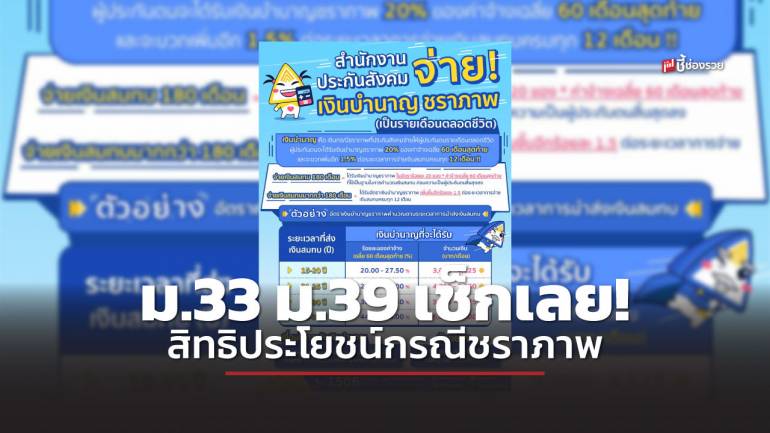 ผู้ประกันตน ม.33 ม.39 สิทธิประโยชน์กรณีชราภาพ ได้รับอะไรบ้าง เช็กเลย