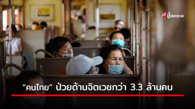 พิษโควิด-19 กระทบกิจการ ทำคน “ซึมเศร้า” หนัก พบไทยมีผู้ป่วยด้านจิตเวชมากถึง 3.3 ล้านคน