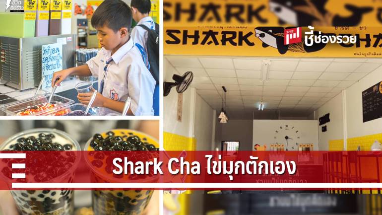 แฟรนไชส์ชานมไข่มุก Shark Cha ตักเองไม่อั้นแก้วละ 30 บาท