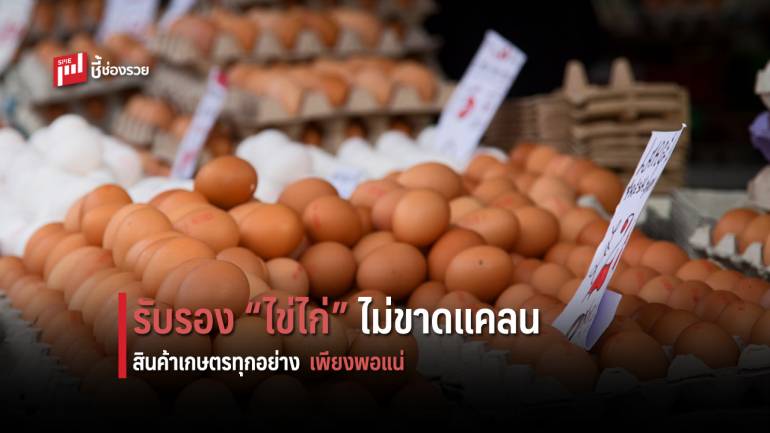 สศก. ให้ความมั่นใจประชาชนมีสินค้าเกษตรเพียงพอ โดยเฉพาะ “ไข่ไก่” รับรองไม่ขาดแคลน