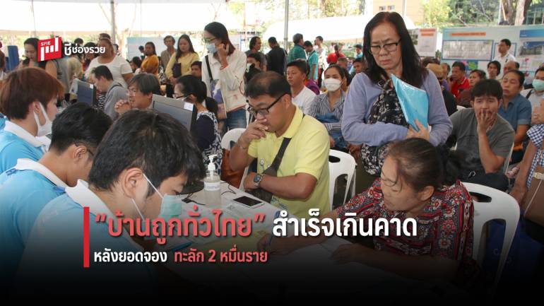 สำเร็จเกินคาด “บ้านถูกทั่วไทย” ยอดจองทะลัก 20,000 ราย กคช. เร่งจัดหาที่อยู่อาศัยเพิ่มเติม 