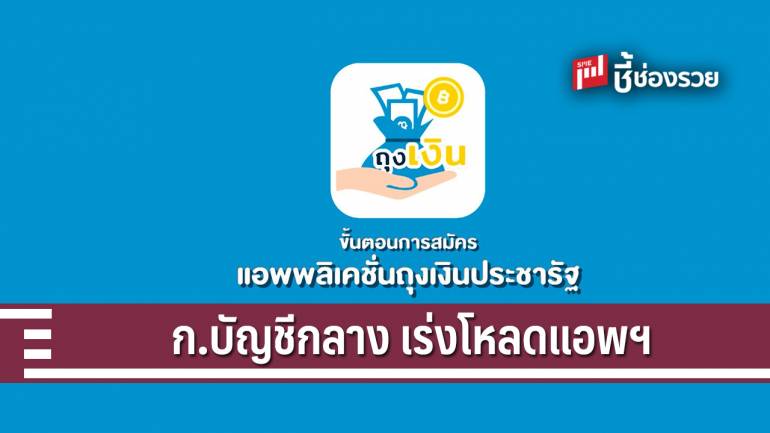 กรมบัญชีกลาง เร่งโหลดแอปพลิเคชั่นถุงเงินประชารัฐร้านค้าย่อย 1 แสนราย 