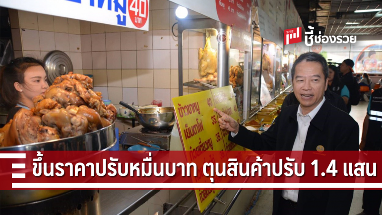 พาณิชย์ เข้า ”หมอชิต” เช็ค ร้านค้าฉวยขึ้นราคาปีใหม่ เจอปรับหมื่นบาท ตุนสินค้าปรับอีก 1.4 แสน 