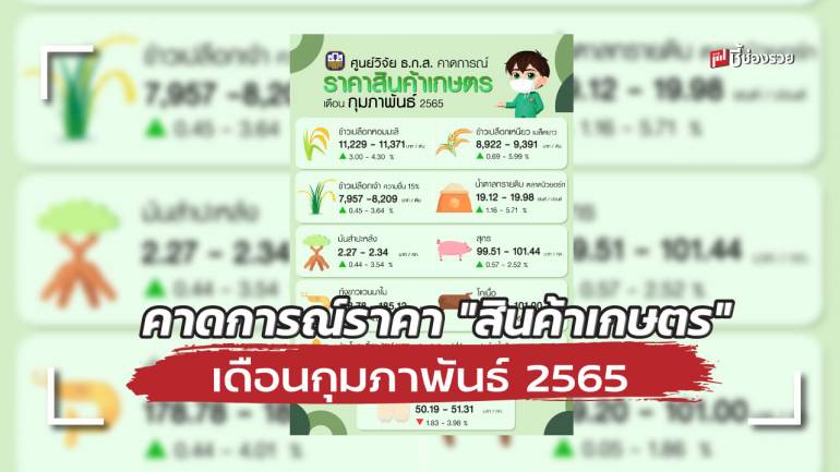 ศูนย์วิจัย ธ.ก.ส. คาดการณ์ราคา 